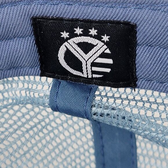 Whiskey Riff Retro Patch Snapback Trucker Rope Hat Blue Red White - Picture 9 of 10